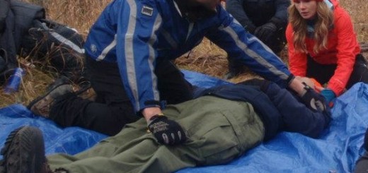 Rebecca teaching first aid